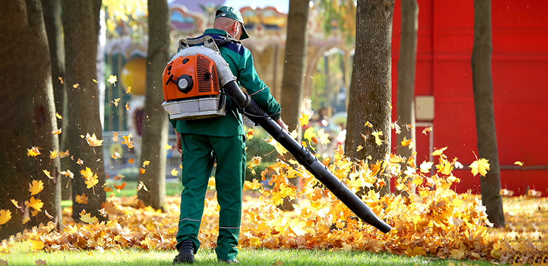 leaf blowing